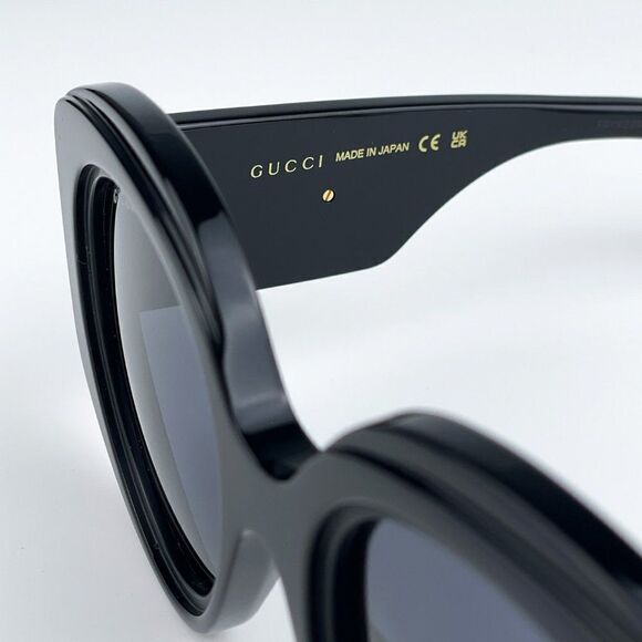 SALE! NEW Gucci GG1308S 001 Black Grey Round Women Sunglasses main image 6